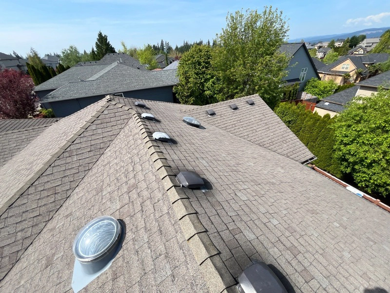 Completed Sun Tunnel On the Roof of Camas Project