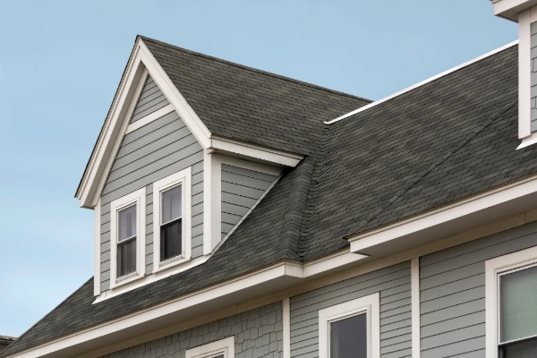 Architectural asphalt shingle roof on a residential home